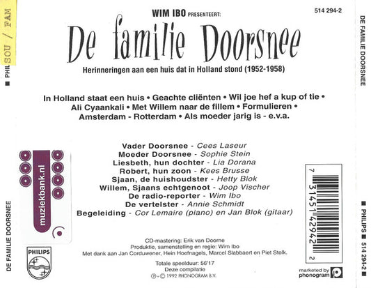 Wim Ibo Presenteert: Familie Doorsnee : De Familie Doorsnee (CD, Comp)