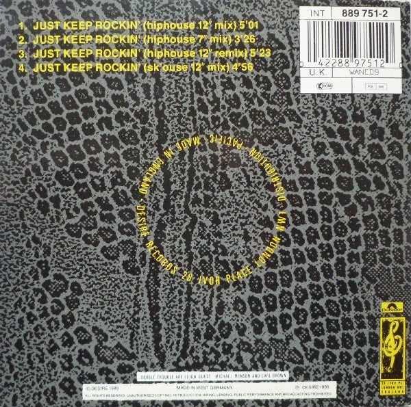 Double Trouble & Rebel MC : Just Keep Rockin' (CD, Maxi)