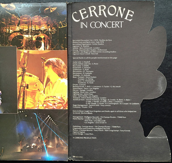 Cerrone : In Concert (2xLP, Album, Gat)