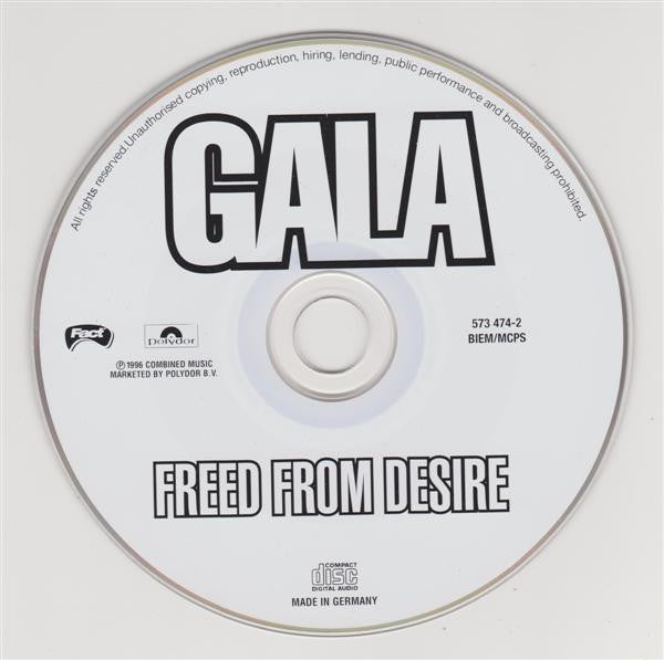 Gala : Freed From Desire (CD, Single, Car)