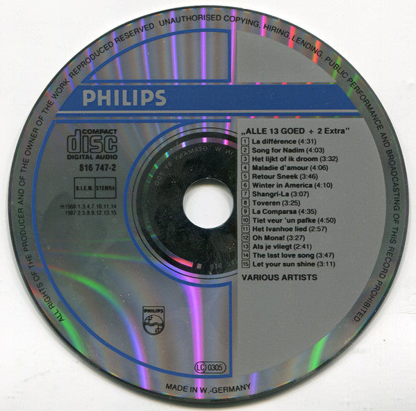 Various : Alle 13 Goed! - De Hits Van Nu! (CD, Comp)