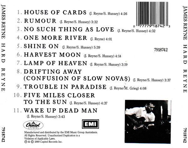 James Reyne : Hard Reyne (CD, Album, RE)