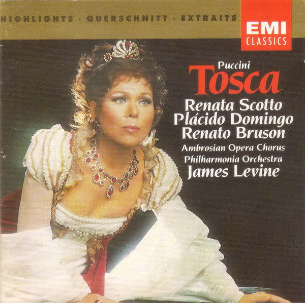 Giacomo Puccini, Renata Scotto, Placido Domingo, Renato Bruson, The Ambrosian Opera Chorus, Philharmonia Orchestra, James Levine (2) : Tosca - Highlights (CD, Comp)