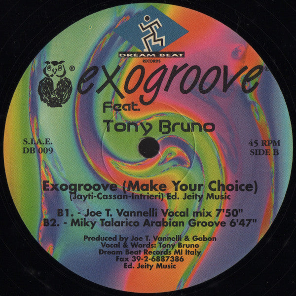Tony Bruno : Exogroove (2x12")