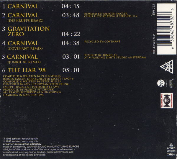 Project Pitchfork : Carnival (CD, Maxi, Dig)