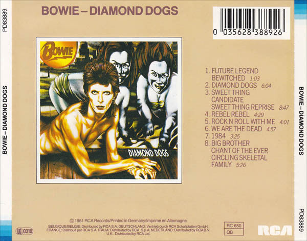 David Bowie : Diamond Dogs (CD, Album, RE)
