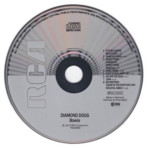 David Bowie : Diamond Dogs (CD, Album, RE)