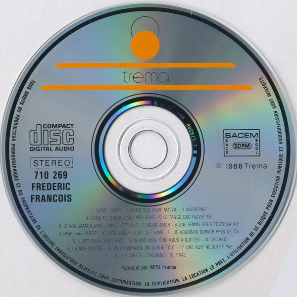 Frédéric François : Enregistrement Public (CD, Album)