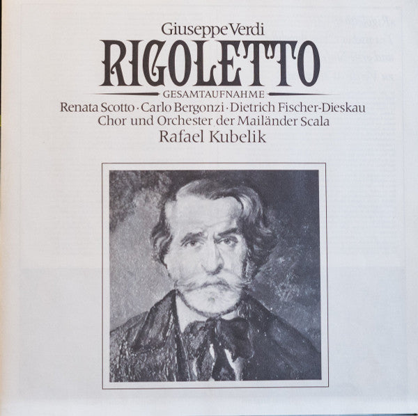 Giuseppe Verdi  -  Renata Scotto, Carlo Bergonzi, Dietrich Fischer-Dieskau, Coro Del Teatro Alla Scala  Und  Orchestra Del Teatro Alla Scala, Rafael Kubelik : Rigoletto (3xLP, Album + Box)