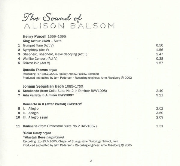 Alison Balsom : The Sound Of Alison Balsom (CD, Comp)
