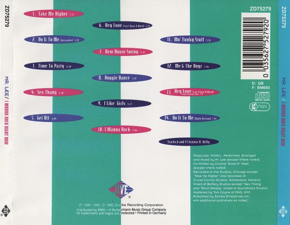 Mr. Lee : I Wanna Rock Right Now (CD, Album)