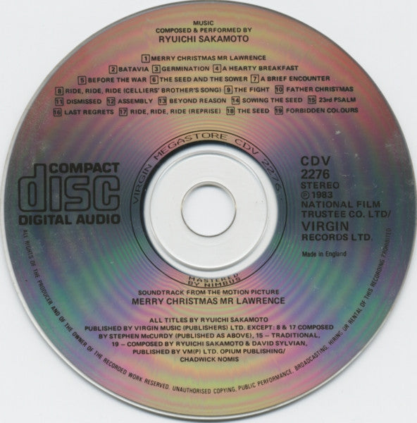 Ryuichi Sakamoto : Merry Christmas Mr. Lawrence (CD, Album, RE)