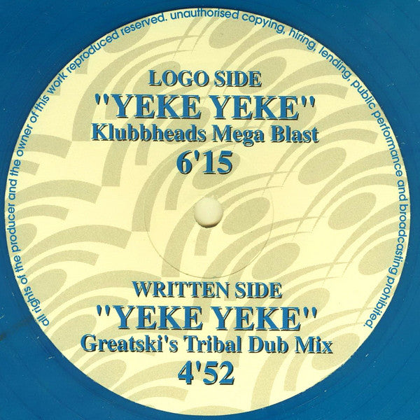 Mory Kanté : Yeke Yeke ('96 Remixes) (10", Ltd, Promo, Blu)