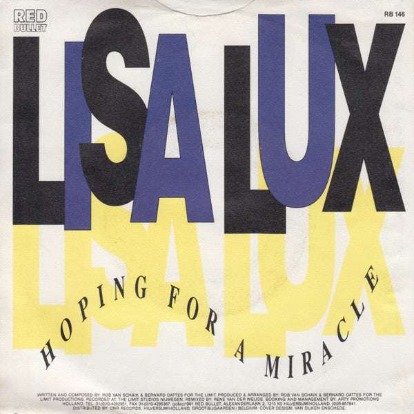 Lisa Lux : Hoping For A Miracle (7")