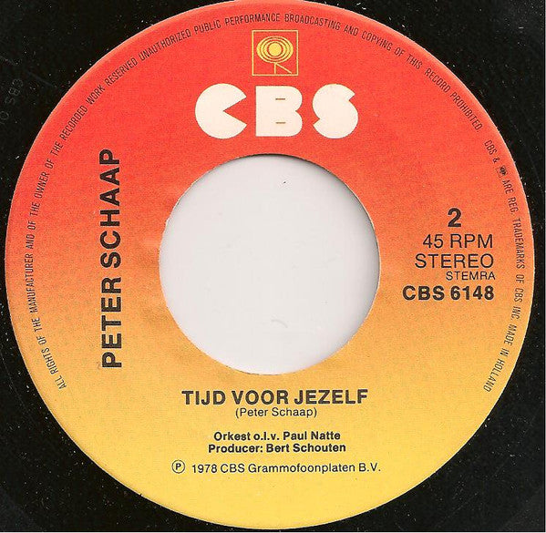 Peter Schaap : Jij En Ik (7", Single)