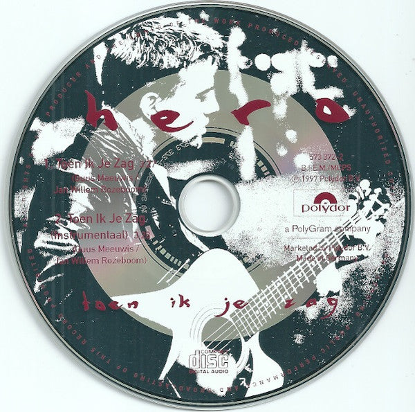 Hero : Toen Ik Je Zag (CD, Single)