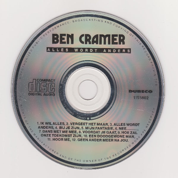 Ben Cramer : Alles Wordt Anders (CD, Album)