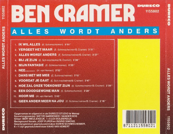 Ben Cramer : Alles Wordt Anders (CD, Album)