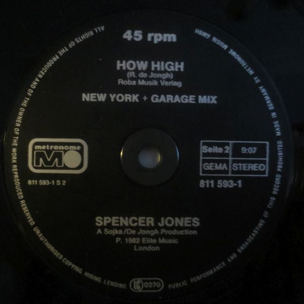 Spencer Jones : How High (12", Maxi)