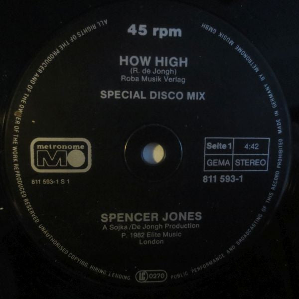 Spencer Jones : How High (12", Maxi)