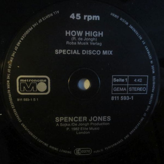 Spencer Jones : How High (12", Maxi)
