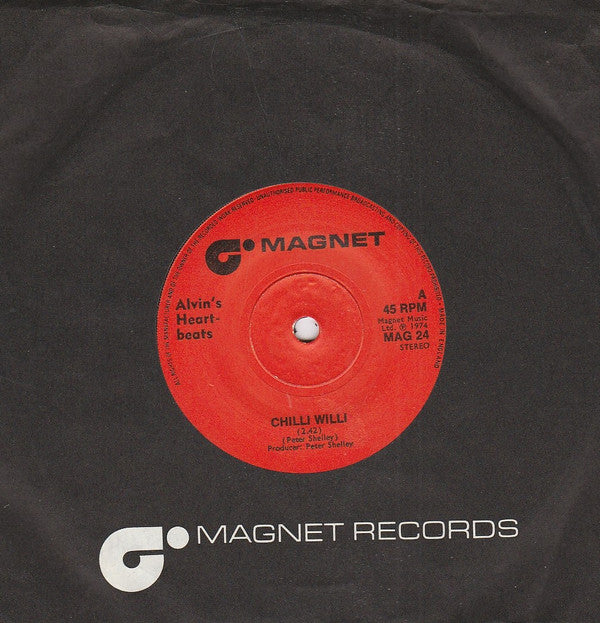 Alvin's Heartbeats : Chilli Willi (7", Sol)