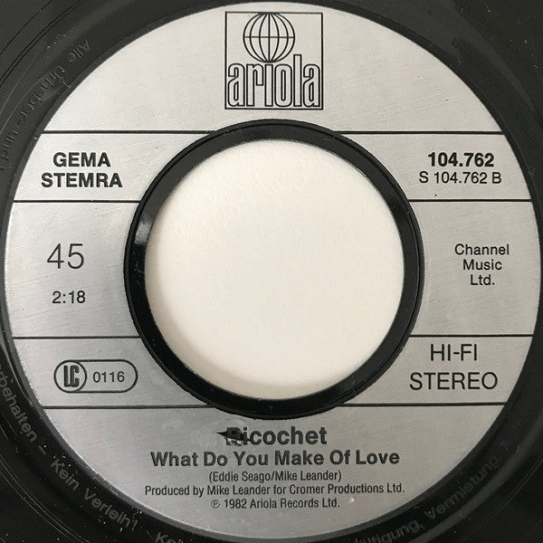 Ricochet (19) : In-Car Stereo (7", Single)