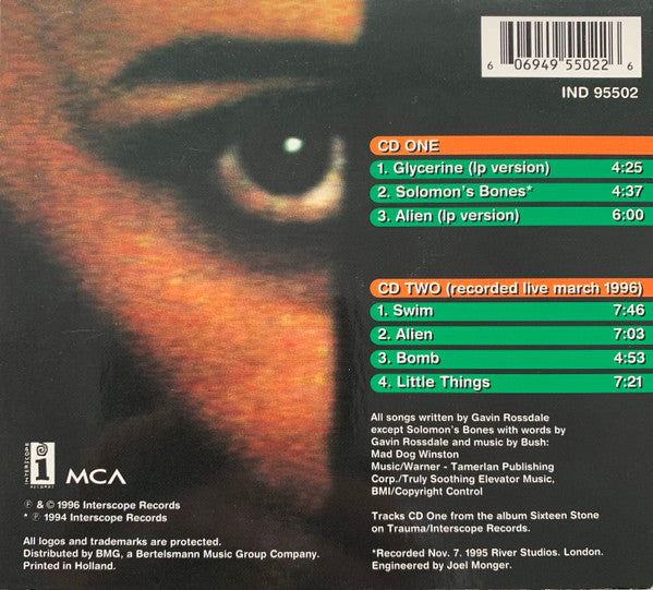 Bush : Glycerine (Special Limited Edition Version) (2xCD, Single + CD + Ltd)