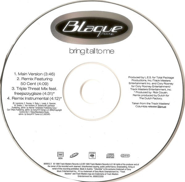 Blaque (2) : Bring It All To Me (CD, Maxi)