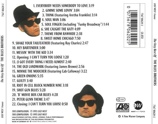 The Blues Brothers : The Very Best Of The Blues Brothers (CD, Comp)