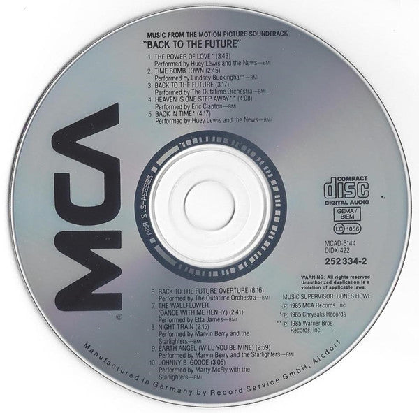Various : Back To The Future (Music From The Motion Picture Soundtrack) (CD, Comp)