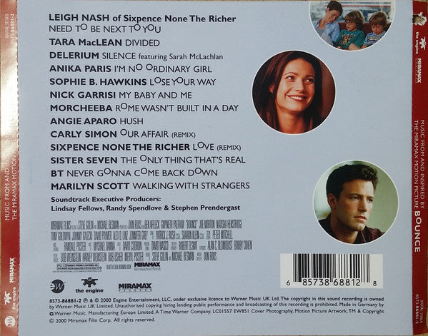 Various : Bounce (Music From And Inspired By The Miramax Motion Picture) (CD, Comp)