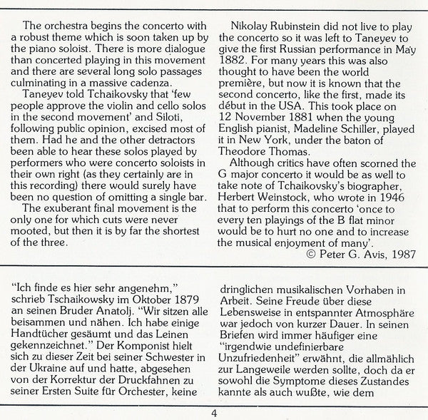 Pyotr Ilyich Tchaikovsky, Peter Donohoe, Nigel Kennedy, Steven Isserlis, Bournemouth Symphony Orchestra, Rudolf Barshai : Piano Concerto No.2 In G Major (Complete Version) (CD)