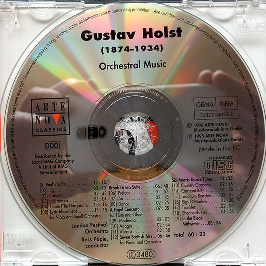 Gustav Holst - London Festival Orchestra, Ross Pople : Orchestral Music (CD, Album)