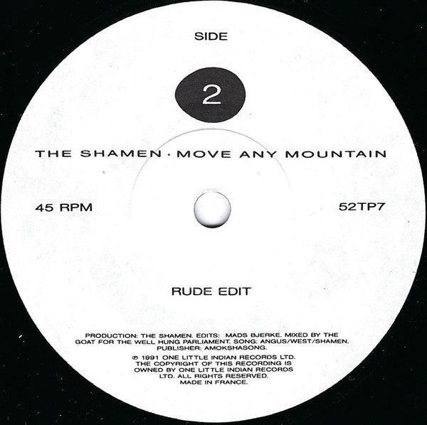 The Shamen : Move Any Mountain - Progen 91 (7", Single)