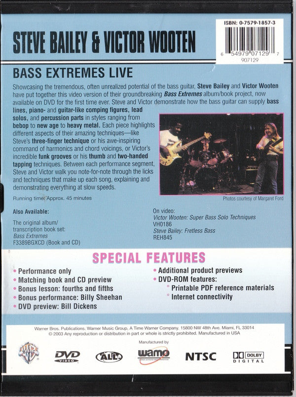 Steve Bailey & Victor Wooten : Bass Extremes Live (DVD-V, NTSC)