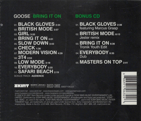Goose (3) : Bring It On (2xCD, Album, Ltd)