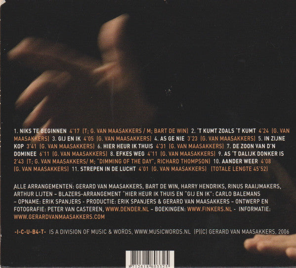 Gerard van Maasakkers & De Vaste Mannen : Zicht (CD, Album)
