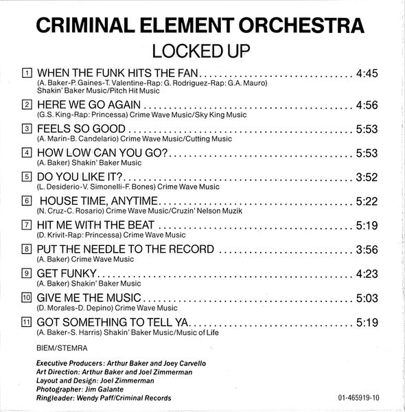Criminal Element Orchestra : Locked Up (CD, Album)