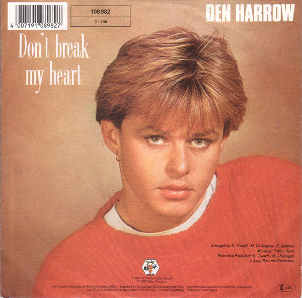 Den Harrow : Don't Break My Heart (7", Single)
