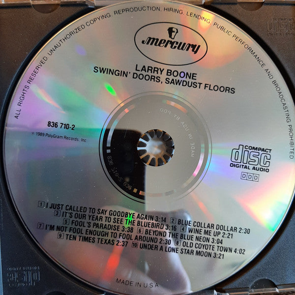 Larry Boone (2) : Swingin' Doors, Sawdust Floors (CD, Album)