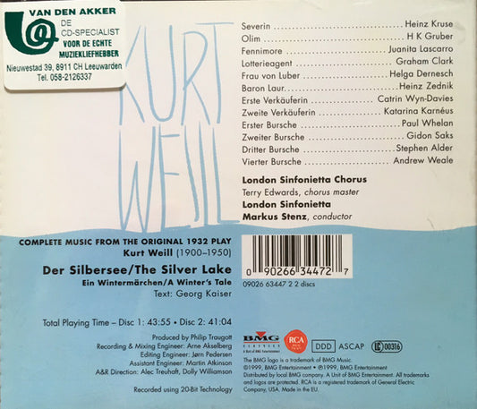 Kurt Weill - London Sinfonietta, Markus Stenz : Der Silbersee / The Silver Lake (2xCD)