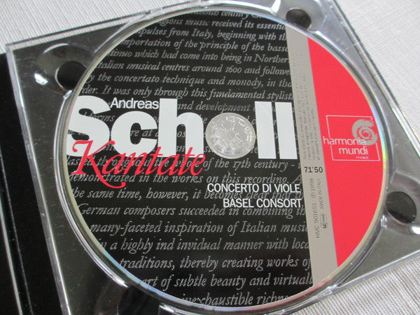 Andreas Scholl, Concerto Di Viole, Basel Consort - Heinrich Schütz, Dieterich Buxtehude, Philipp Heinrich Erlebach, Johann Christoph Bach : Kantate (CD)