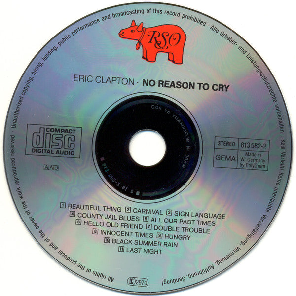 Eric Clapton : No Reason To Cry (CD, Album, RE)