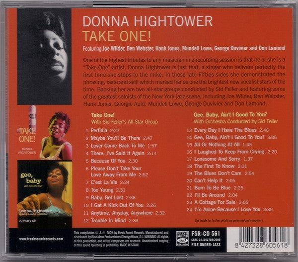 Donna Hightower : Take One! (CD, Comp)