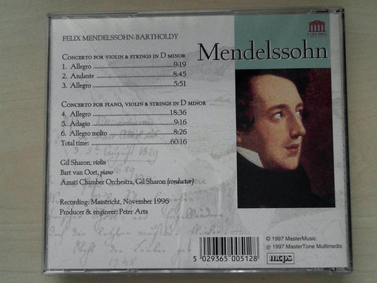 Felix Mendelssohn-Bartholdy : Mendelssohn Concerto For Piano, Violin & Strings - Violin Concerto In D Minor (CD, Album)