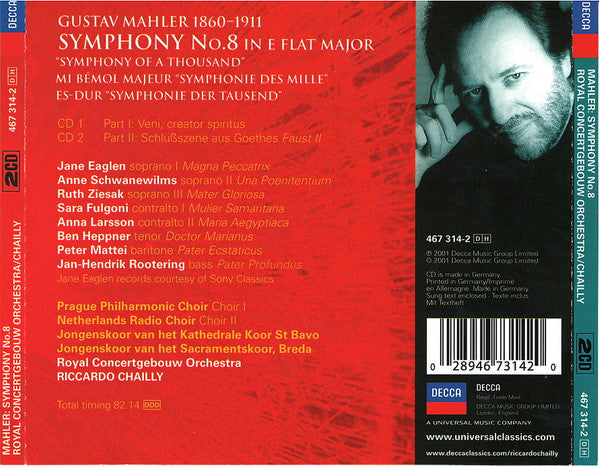 Gustav Mahler, Riccardo Chailly, Concertgebouworkest : Symphony No. 8 (2xCD)