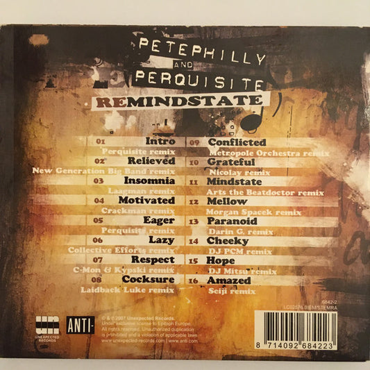 Pete Philly & Perquisite : Remindstate (CD, Album, Dig)
