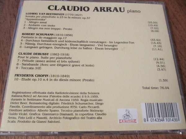 Claudio Arrau : Claudio Arrau (CD, Album, RM)