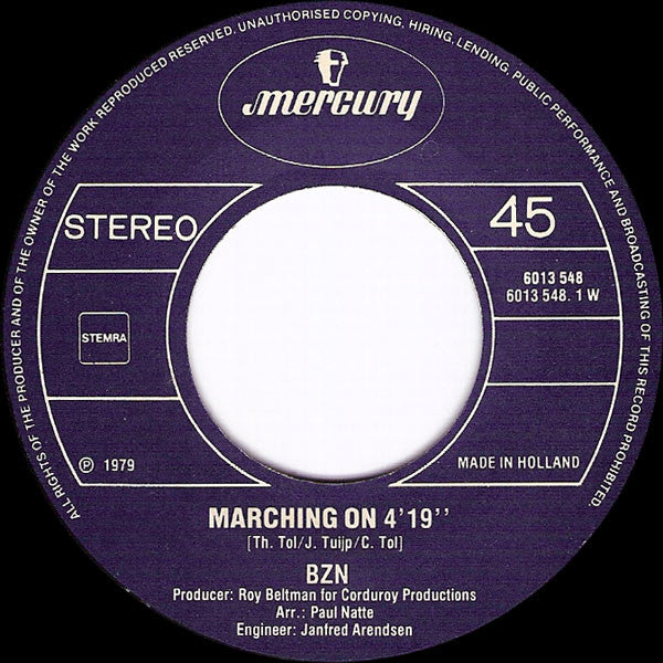 BZN : Marching On (7", Single)